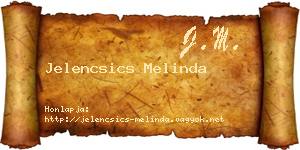 Jelencsics Melinda névjegykártya